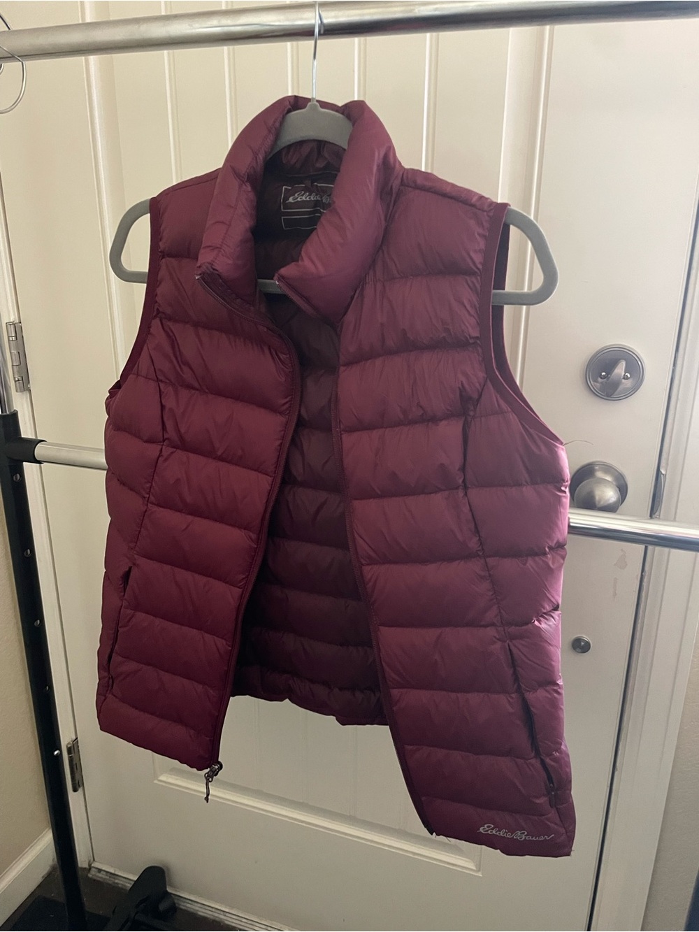 Eddie Bauer Women's Maroon Quilted Packable Vest